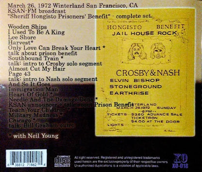 David Crosby & Graham Nash with Neil Young / Winterland 1972 KSAN-FM Broadcast SOUNDBOARD (1CDR)
