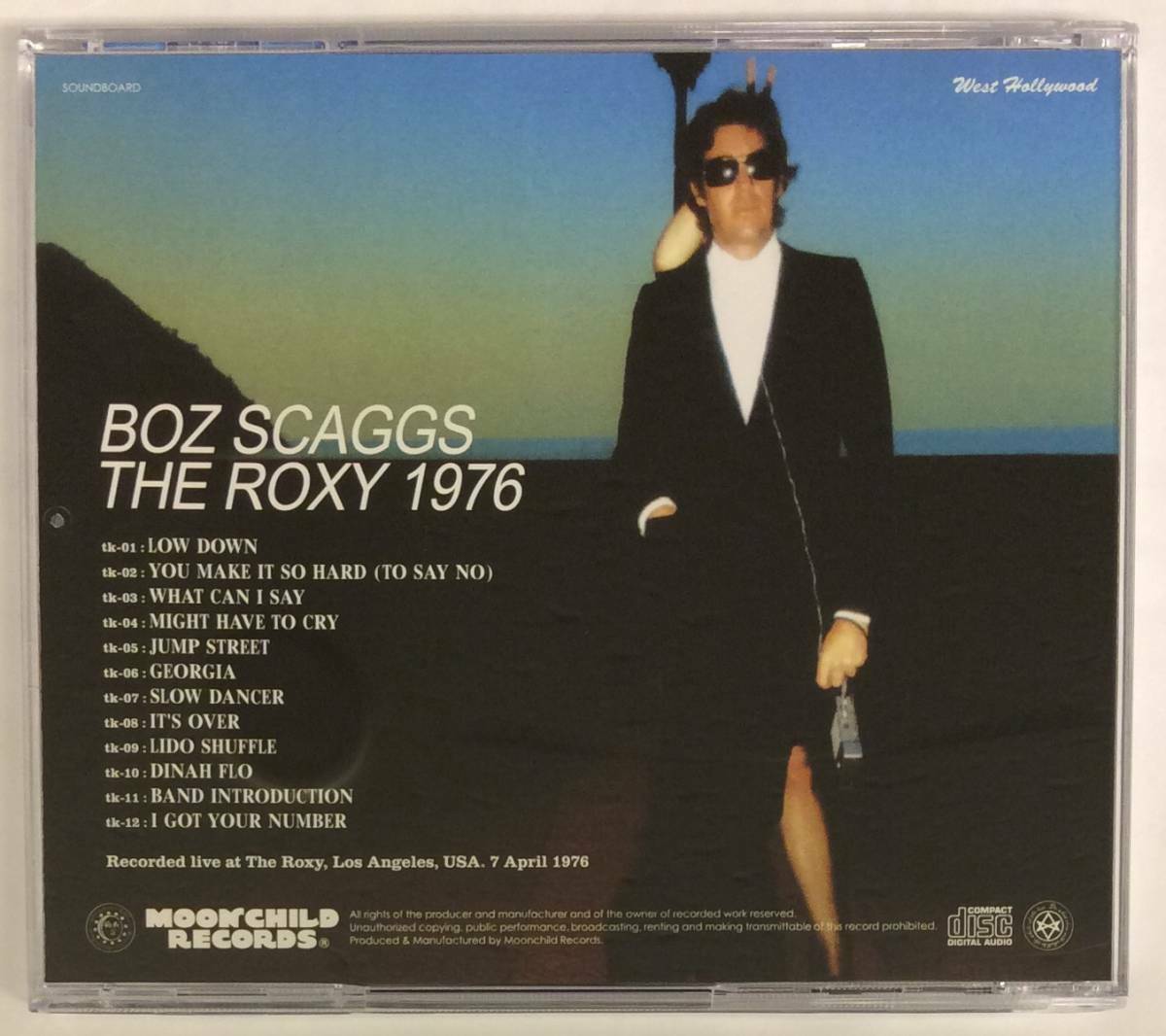 Boz Scaggs / The Roxy 1976 (1CD) 12 Tracks