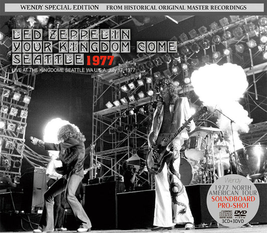 Led Zeppelin Your Kingdom Come Seattle 1977 Wendy Special Edition 3CD 3DVD Set