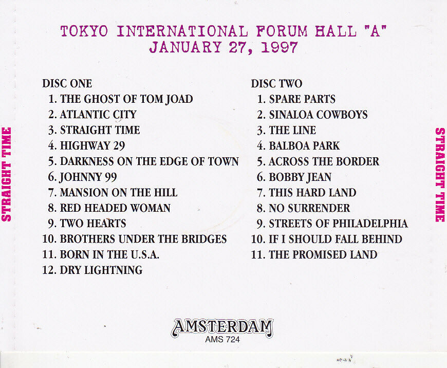 Bruce Springsteen 8CD Set 93 Tracks Tokyo Japan Straight Time Day Lightning F/S