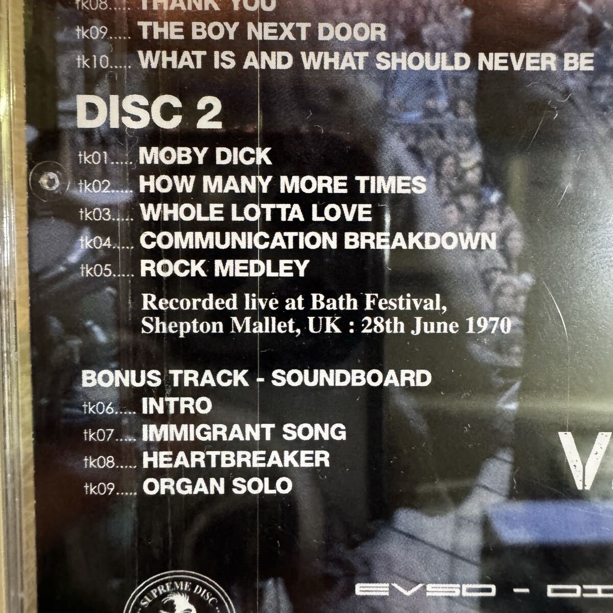 LED ZEPPELIN / VALHALLA ROSING BATH FESTIVAL 1970 (2CD)