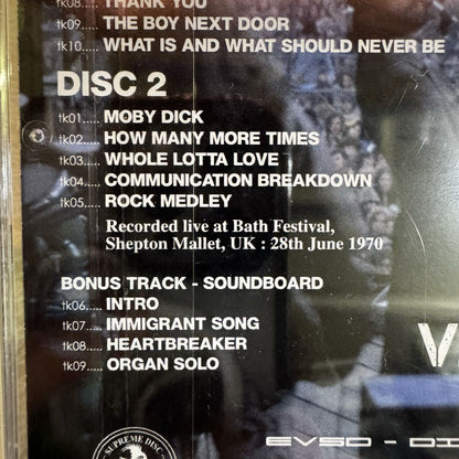 LED ZEPPELIN / VALHALLA ROSING BATH FESTIVAL 1970 (2CD)