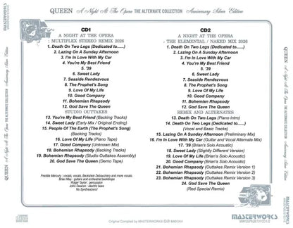 QUEEN / A NIGHT AT THE OPERA THE ALTERNATE COLLECTION LIMITED SPECIAL EDITION (3CD+1DVD)