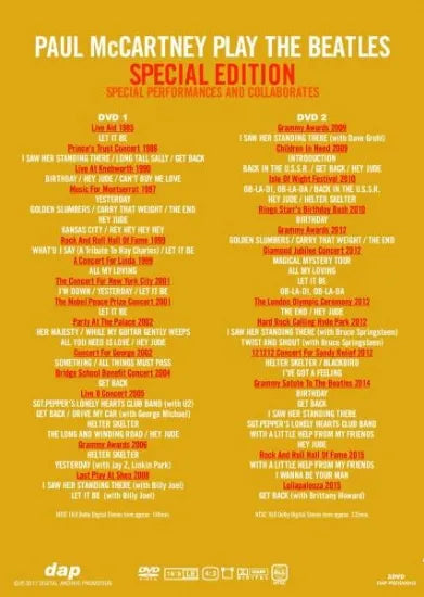 PAUL McCARTNEY / PLAY THE BEATLES RED BLUE & SPECIAL DVD SET(1DVD+1DVD+2DVD  SET)