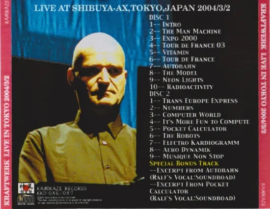 KRAFTWERK / LIVE IN TOKYO 2004/3/2 SHIBUYA-AX (2CDR)