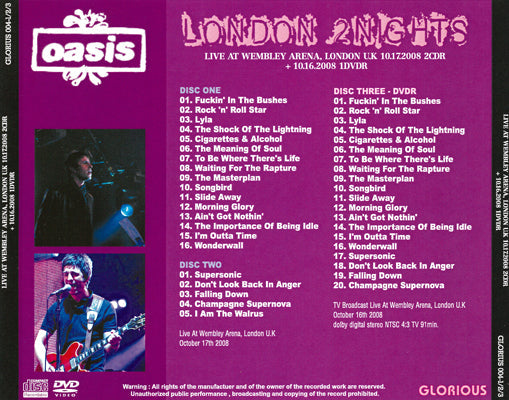 OASIS / LONDON 2 NIGHTS (2CDR+1DVDR)