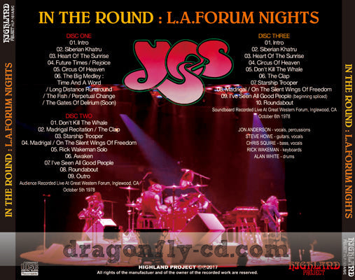 YES / IN THE ROUND L.A. FORUM NIGHTS (3CDR)