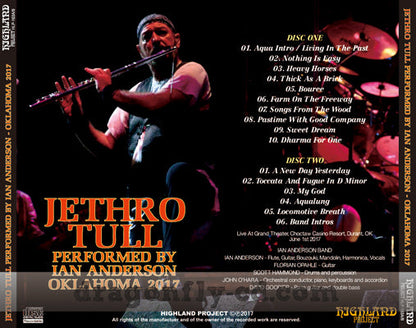 JETHRO TULL / PERFORMED BY IAN ANDERSON OKLAHOMA 2017 (2CDR)