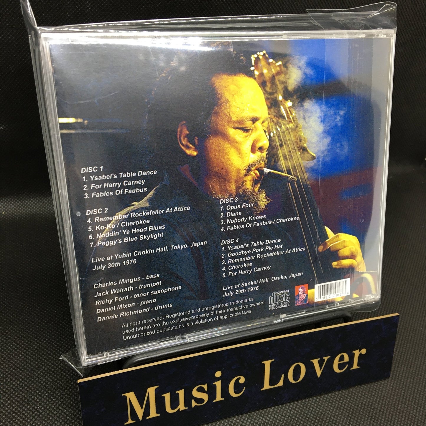 Charles Mingus Quintet / Live in Tokyo 1976 Tokyo & Osaka SOUNDBOARD  (4CDR)