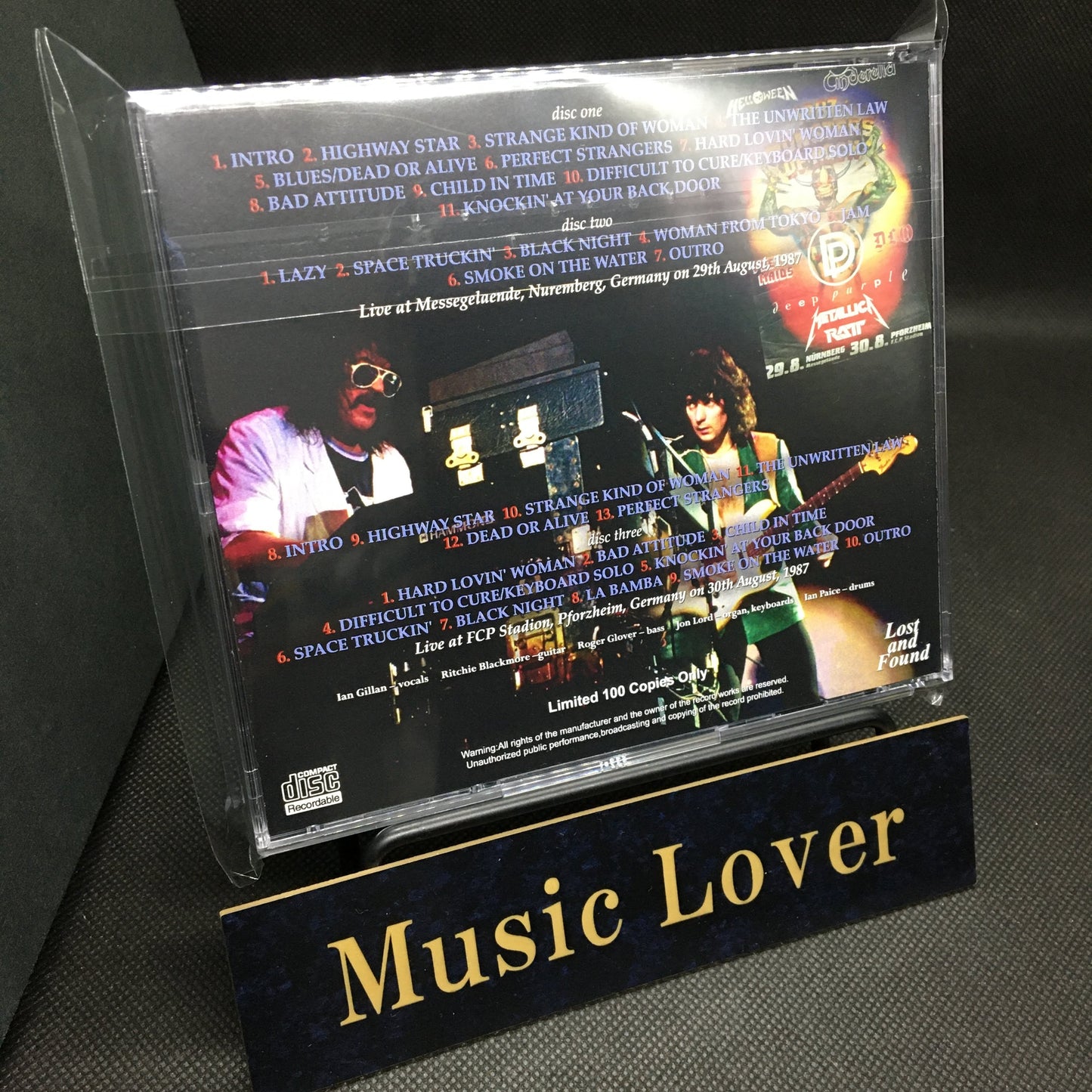 DEEP PURPLE / MONSTERS OF ROCK 1987 IN GERMANY (3CDR)