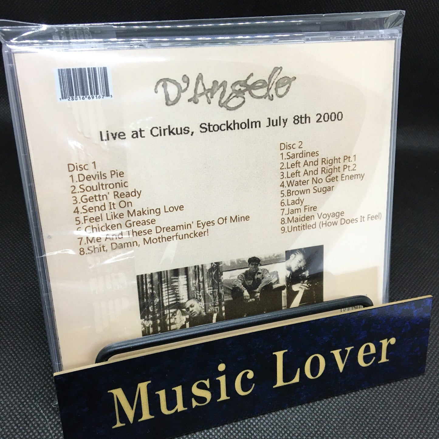D'Angelo / Live at Cirkus, Stockholm July 8th 2000 (2CDR)