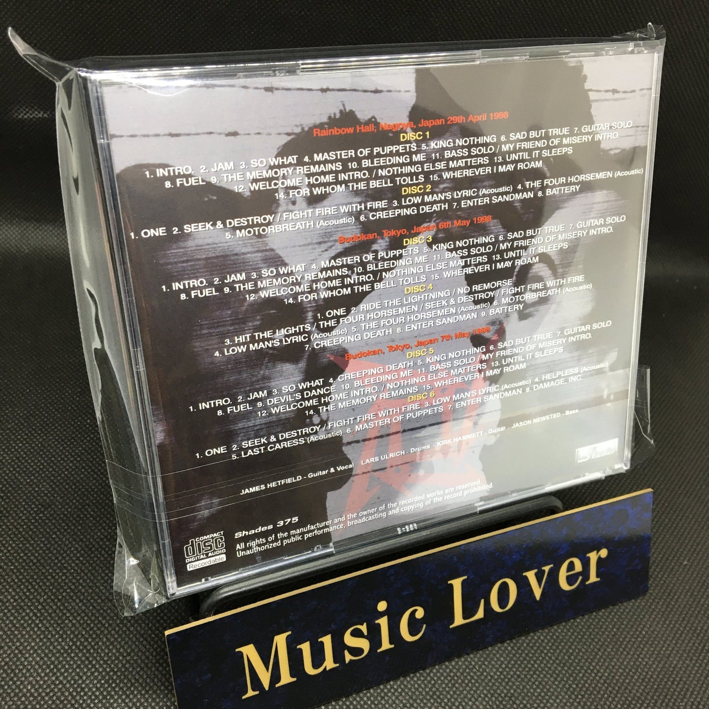 METALLICA / FUEL & FIRE RELOAD JAPAN 1998 (6CDR)