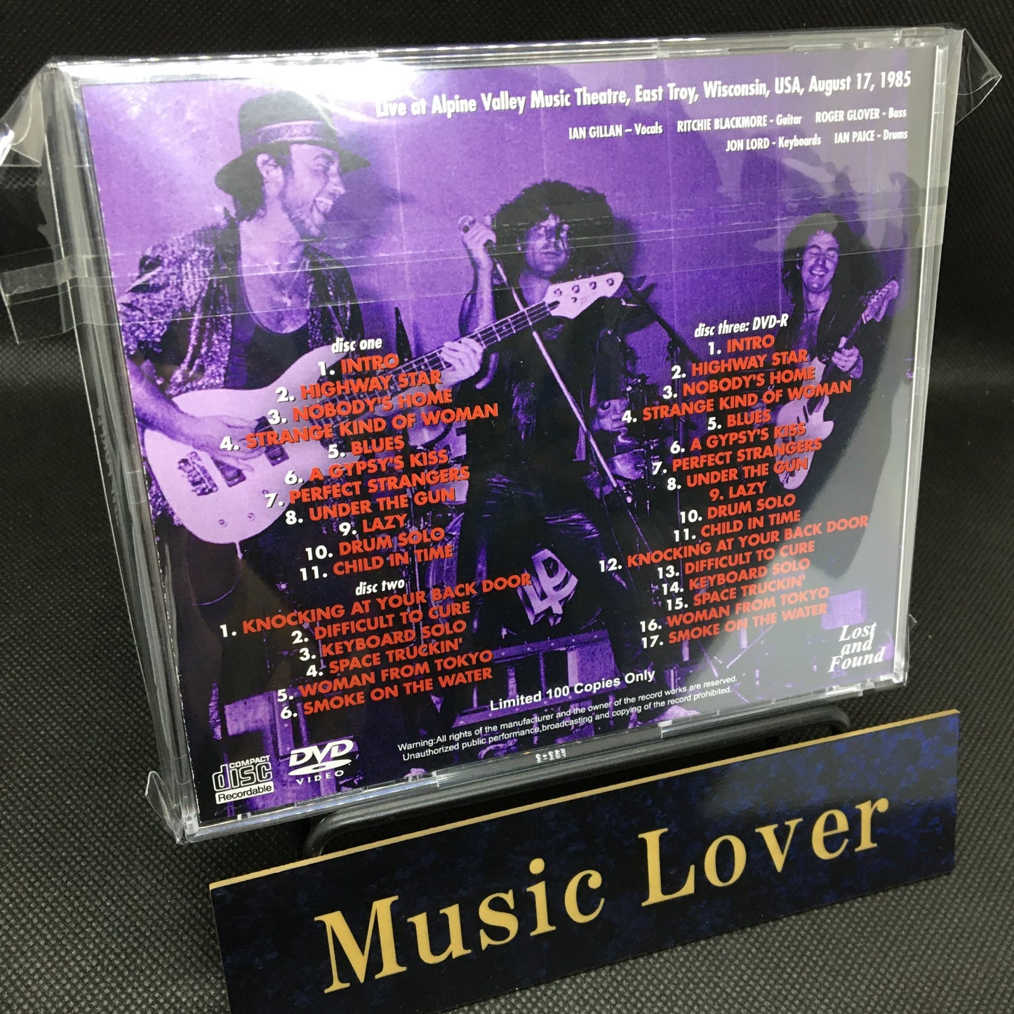 DEEP PURPLE / LIVE AT ALPINE VALLEY 1985 Soundboard + PRO shot (2CDR+1DVDR)