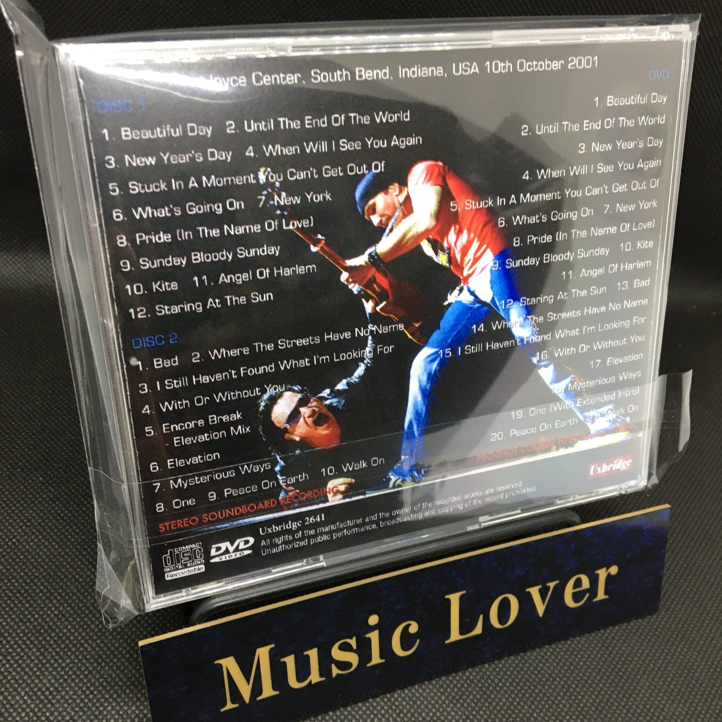 U2 / SOUTH BEND, INDIANA 2001 STEREO SOUNDBOARD (2CDR+1DVDR)