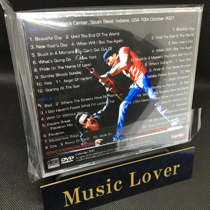 U2 / SOUTH BEND, INDIANA 2001 STEREO SOUNDBOARD (2CDR+1DVDR)