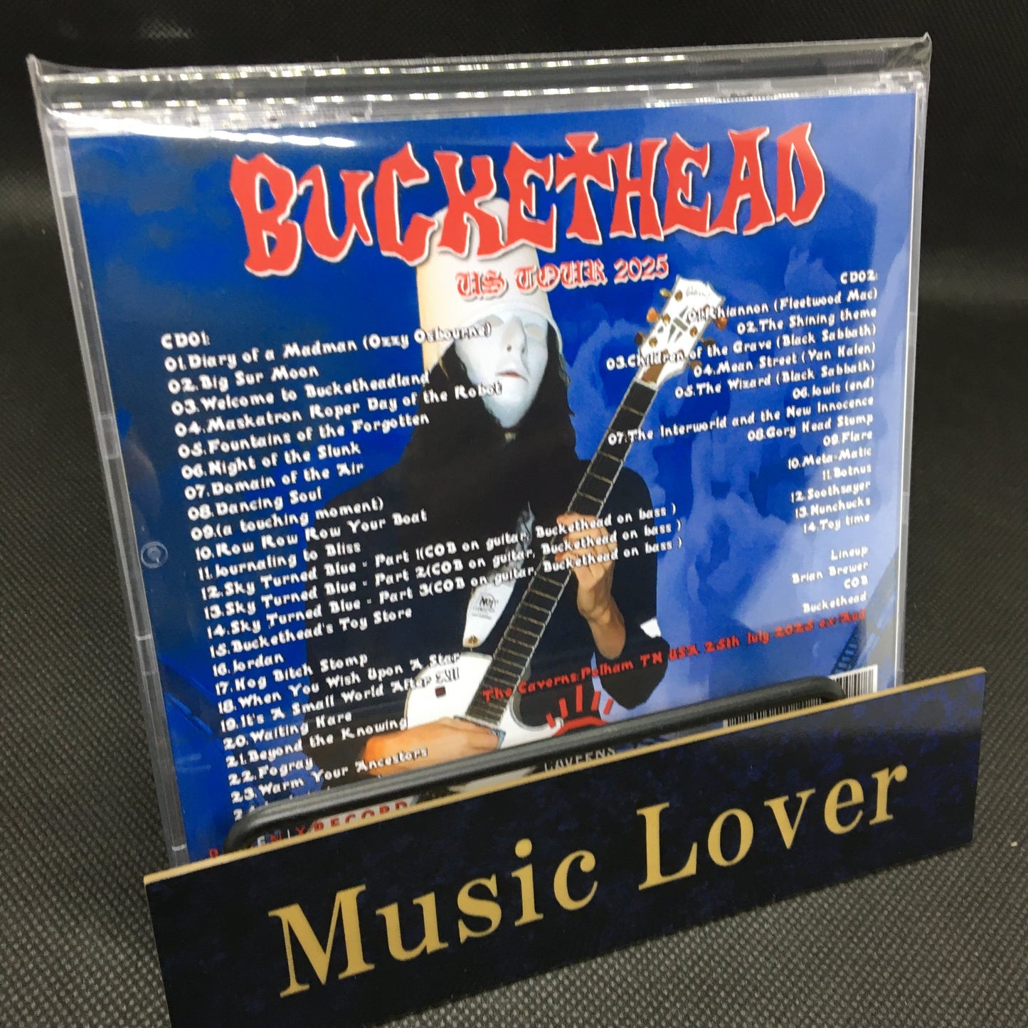 Buckethead / US Tour 2025 The Caverns Pelham TN USA 25th July 2025 (2CDR) Forever Ozzy Osbourne