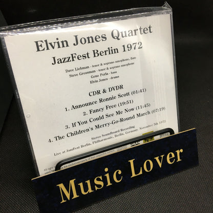 Elvin Jones Quartet / Jazz Fest Berlin 1972 STEREO SOUNDBOARD (1CDR + 1DVDR)