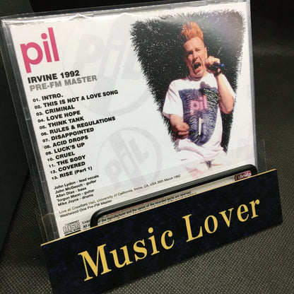 PIL(PUBLIC IMAGE LIMITED) / IRVINE 1992: PRE-FM MASTER STEREO SOUNDBOARD (1CDR)