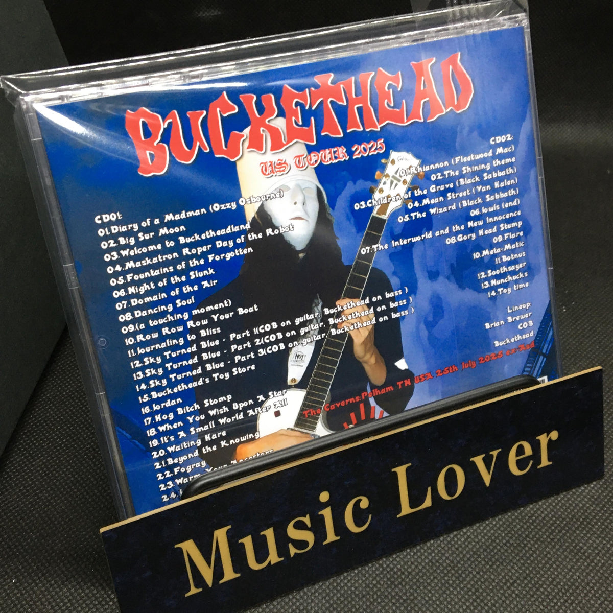 Buckethead / US Tour 2025 The Caverns Pelham TN USA 25th July 2025 (2CDR) Forever Ozzy Osbourne