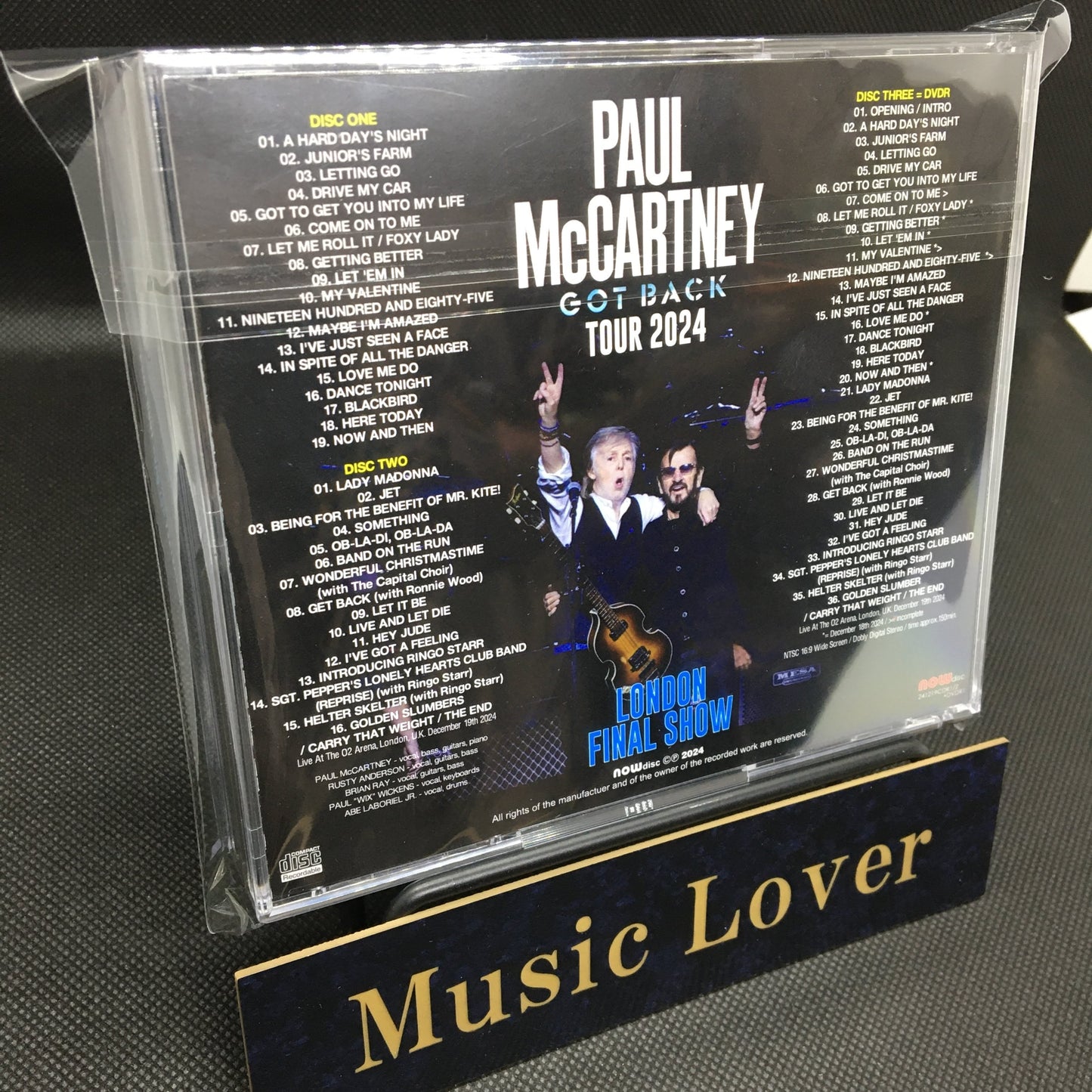 PAUL McCARTNEY / GOT BACK TOUR 2024 LONDON FINAL SHOW (2CDR+1DVDR)