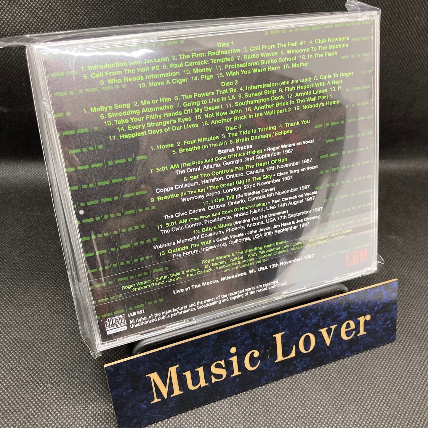ROGER WATERS / PROJECT K.A.O.S MILWAUKEE 1987 (3CDR)