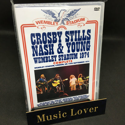 CROSBY STILLS NASH & YOUNG / WEMBLEY STADIUM 1974 COMPLETE PRO SHOT (2DVDR)