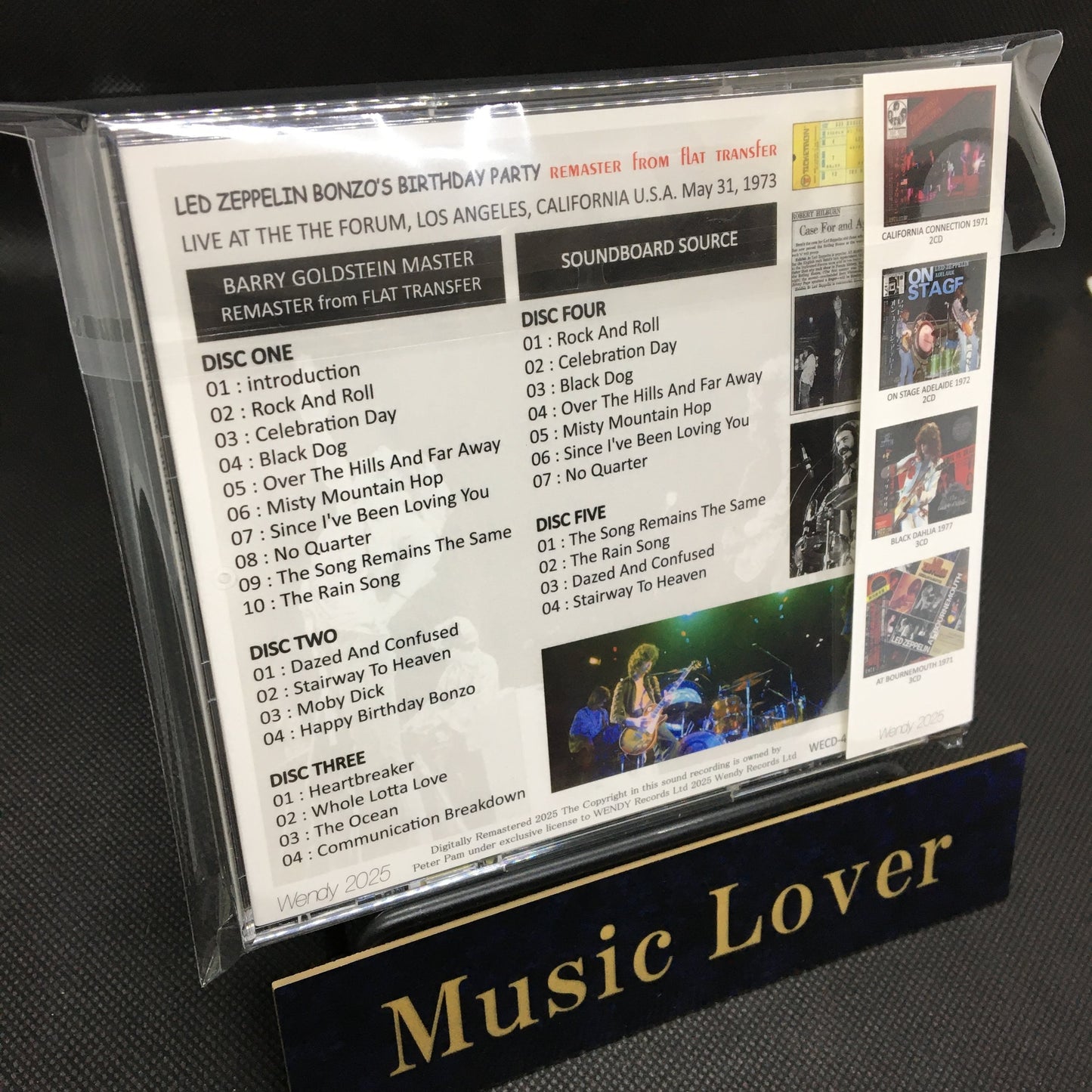 LED ZEPPELIN / 1973 BONZO'S BIRTHDAY PARTY remaster from flat transfer (5CD)