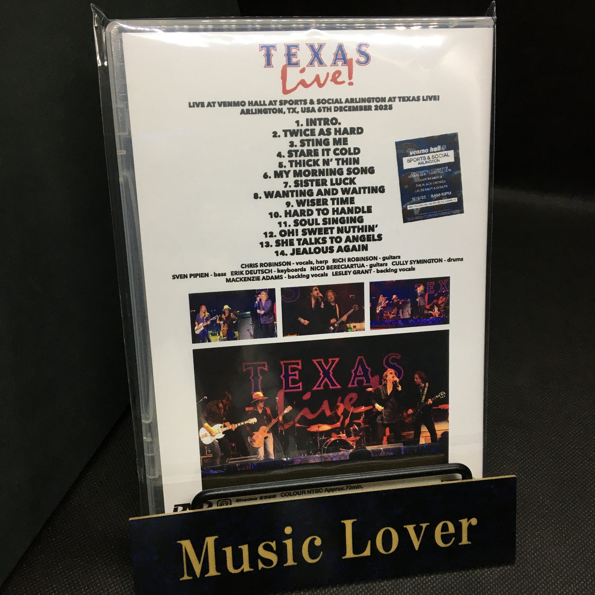 BLACK CROWES / TEXAS LIVE! ARLINGTON 2025 (1DVDR)