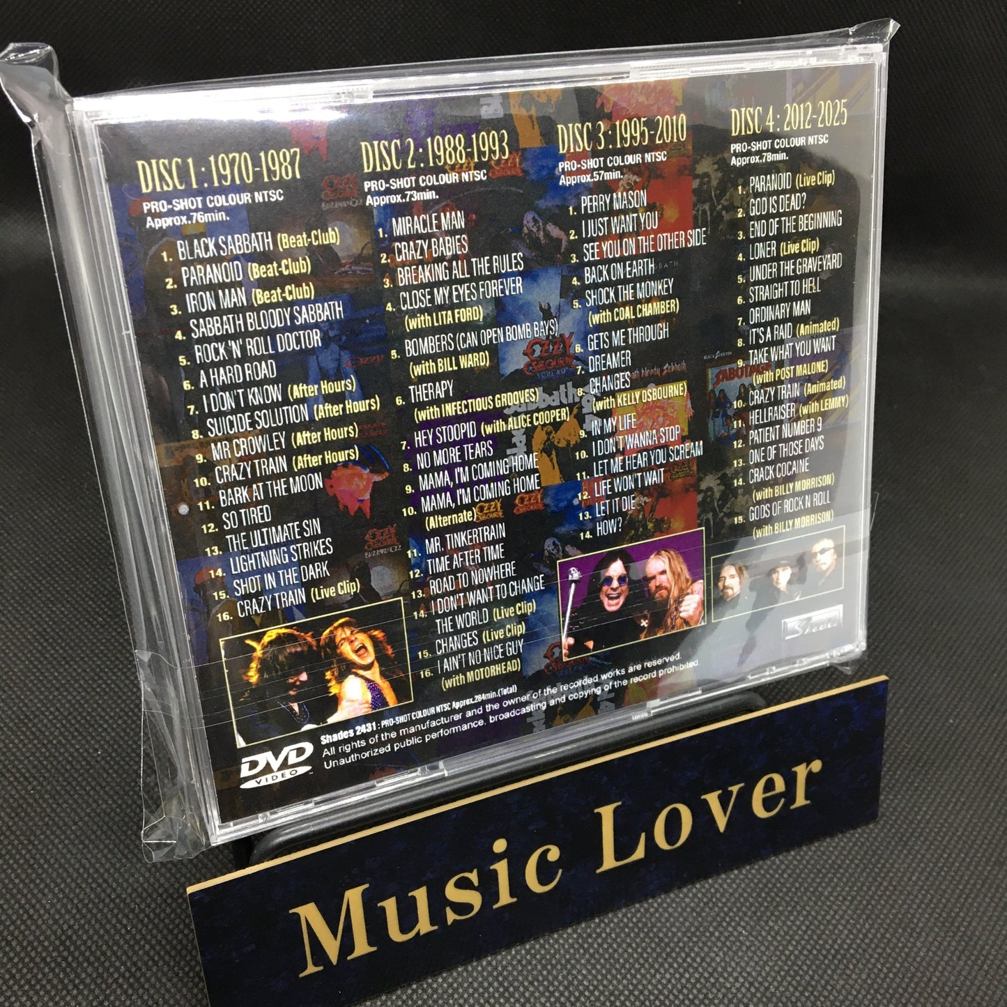 OZZY OSBOURNE / A LIFE OF OZZ DEFINITIVE MUSIC VIDEO COLLECTION PRO SHOT (4DVDR)