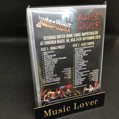 ALICE COOPER/JUDAS PRIEST / VIRGINIA BEACH 2025 FRONT ROW (2DVDR)