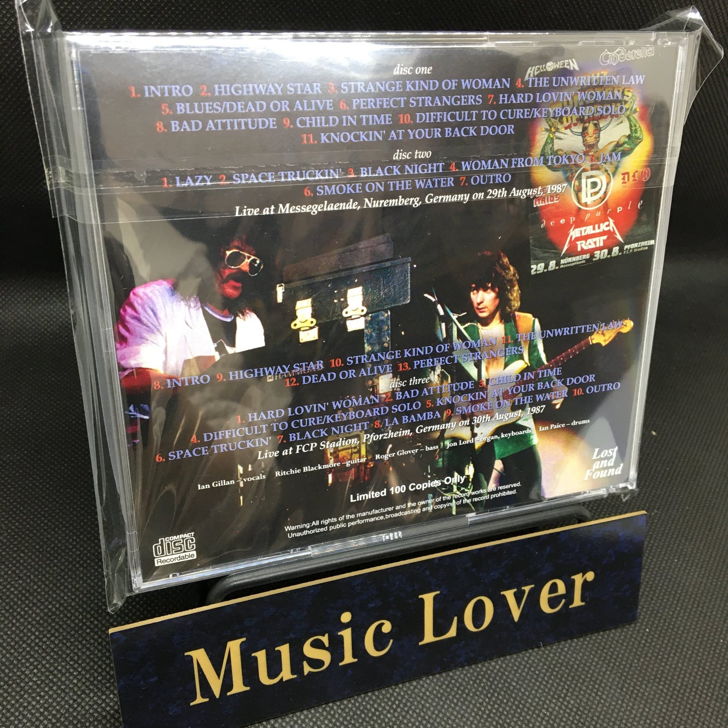DEEP PURPLE / MONSTERS OF ROCK 1987 IN GERMANY (3CDR)