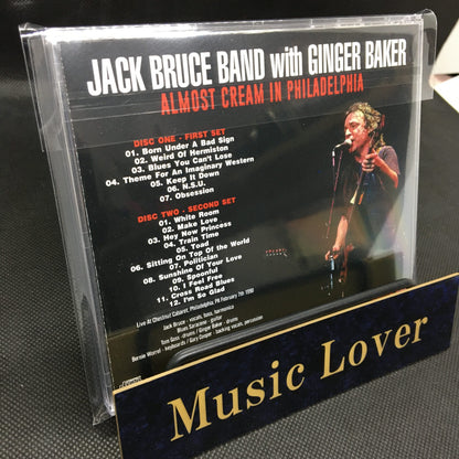 JACK BRUCE BAND with GINGER BAKER / ALMOST CREAM IN PHILADELPHIA Soundboard (2CDR)