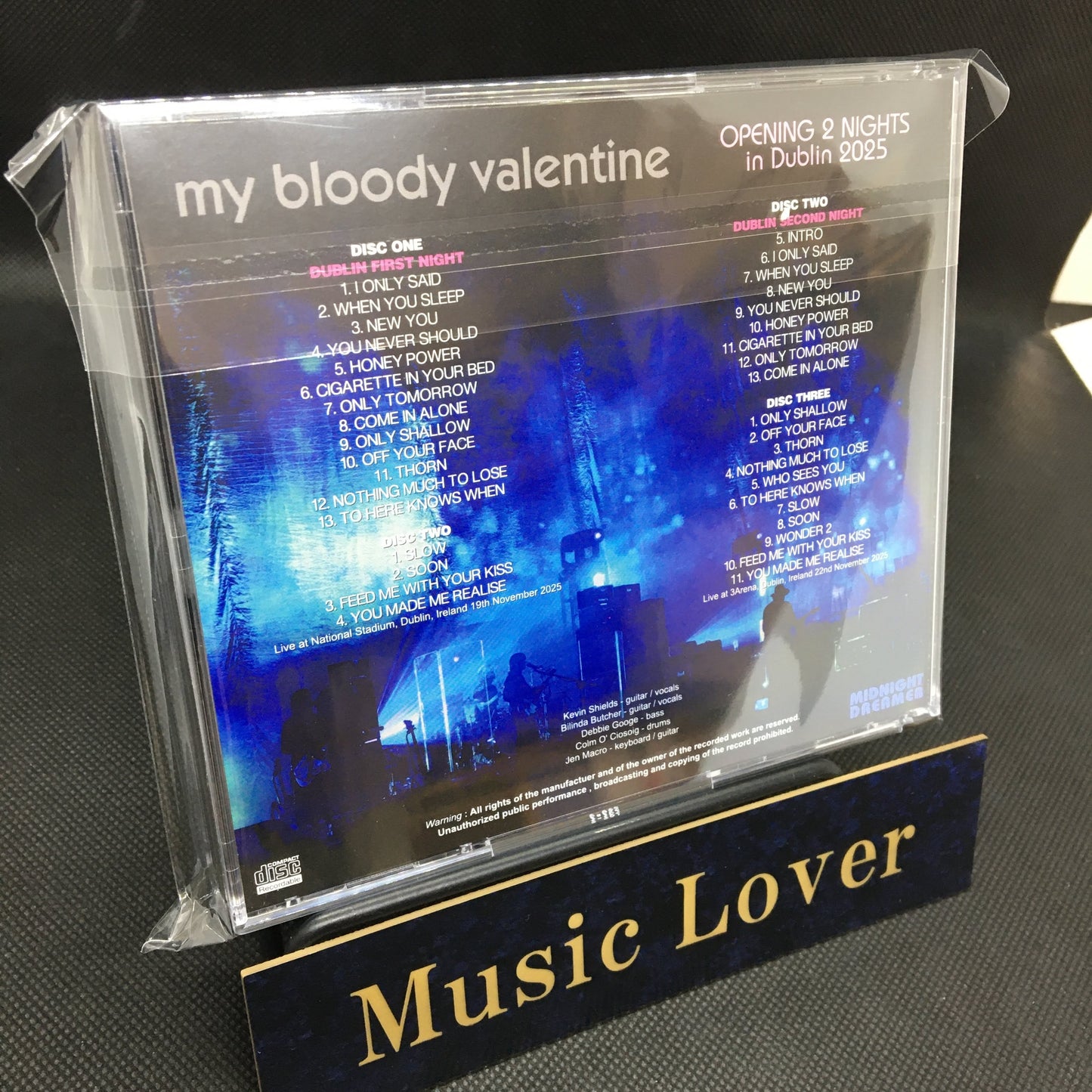 MY BLOODY VALENTINE / OPENING 2 NIGHTS IN DUBLIN 2025 (3CDR)