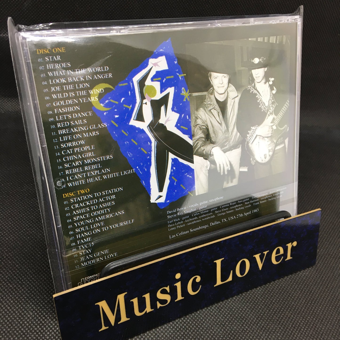DAVID BOWIE & STEVIE RAY VAUGHAN / DALLAS REHEARSALS 1983 [2ND PRESS] STEREO SOUNDBOARD (2CD)