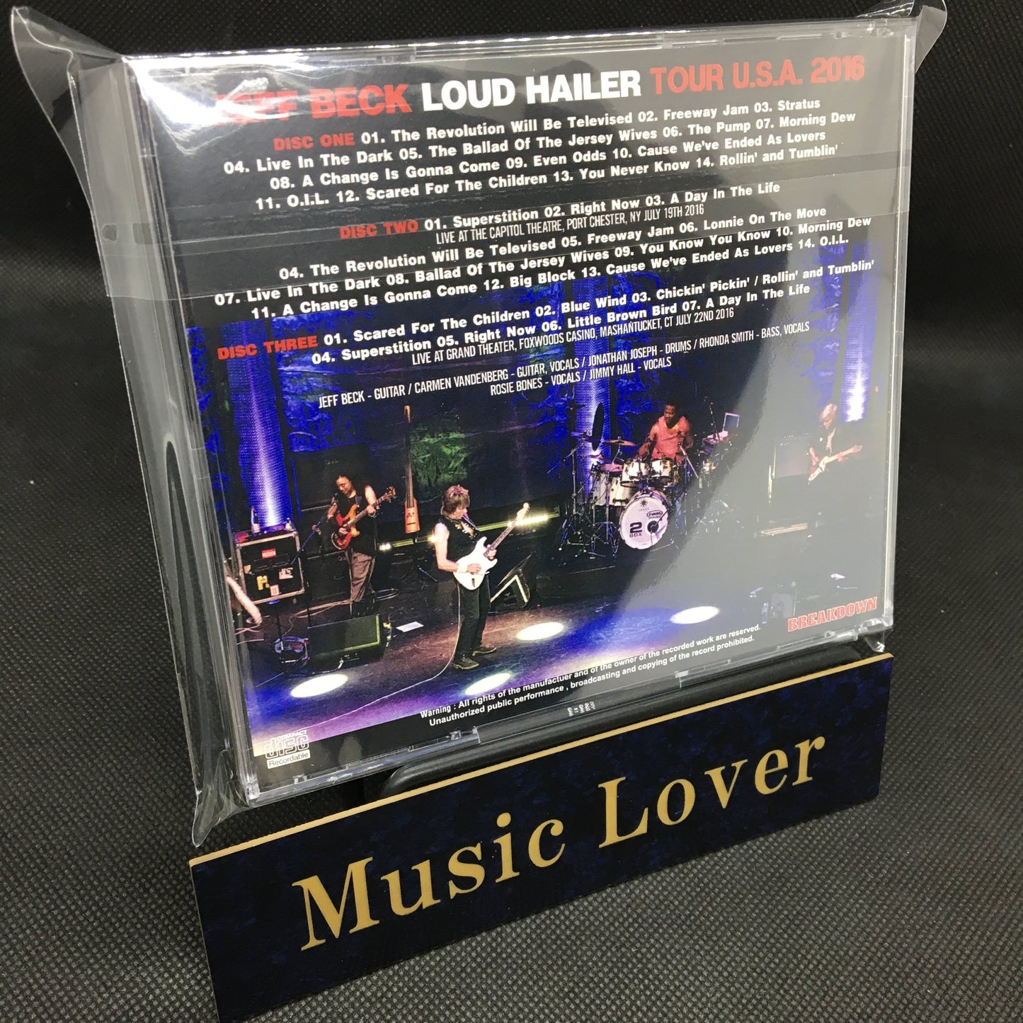 JEFF BECK / LOUD HAILER TOUR USA 2016 (3CDR)