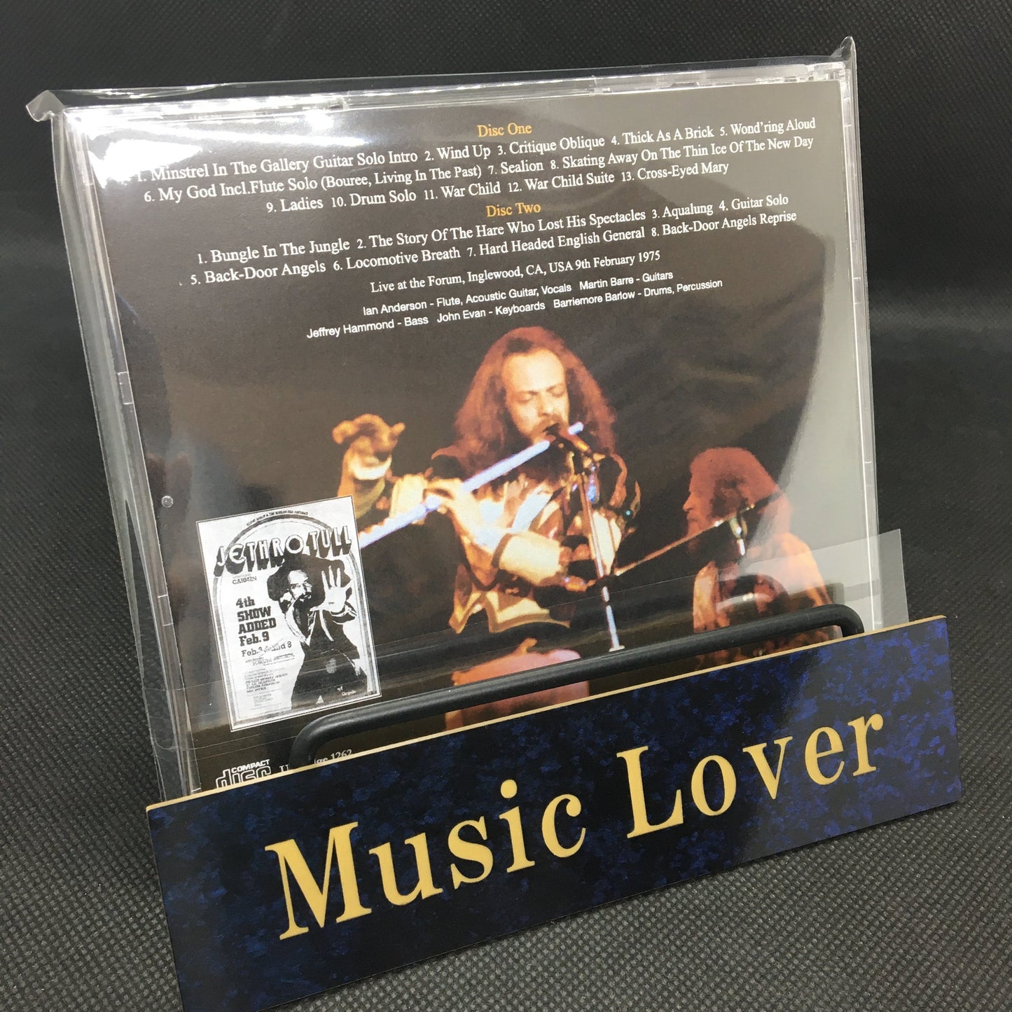 JETHRO TULL / L.A. FORUM 1975 4TH NIGHT MIKE MILLARD ORIGINAL MASTER TAPES (2CDR)