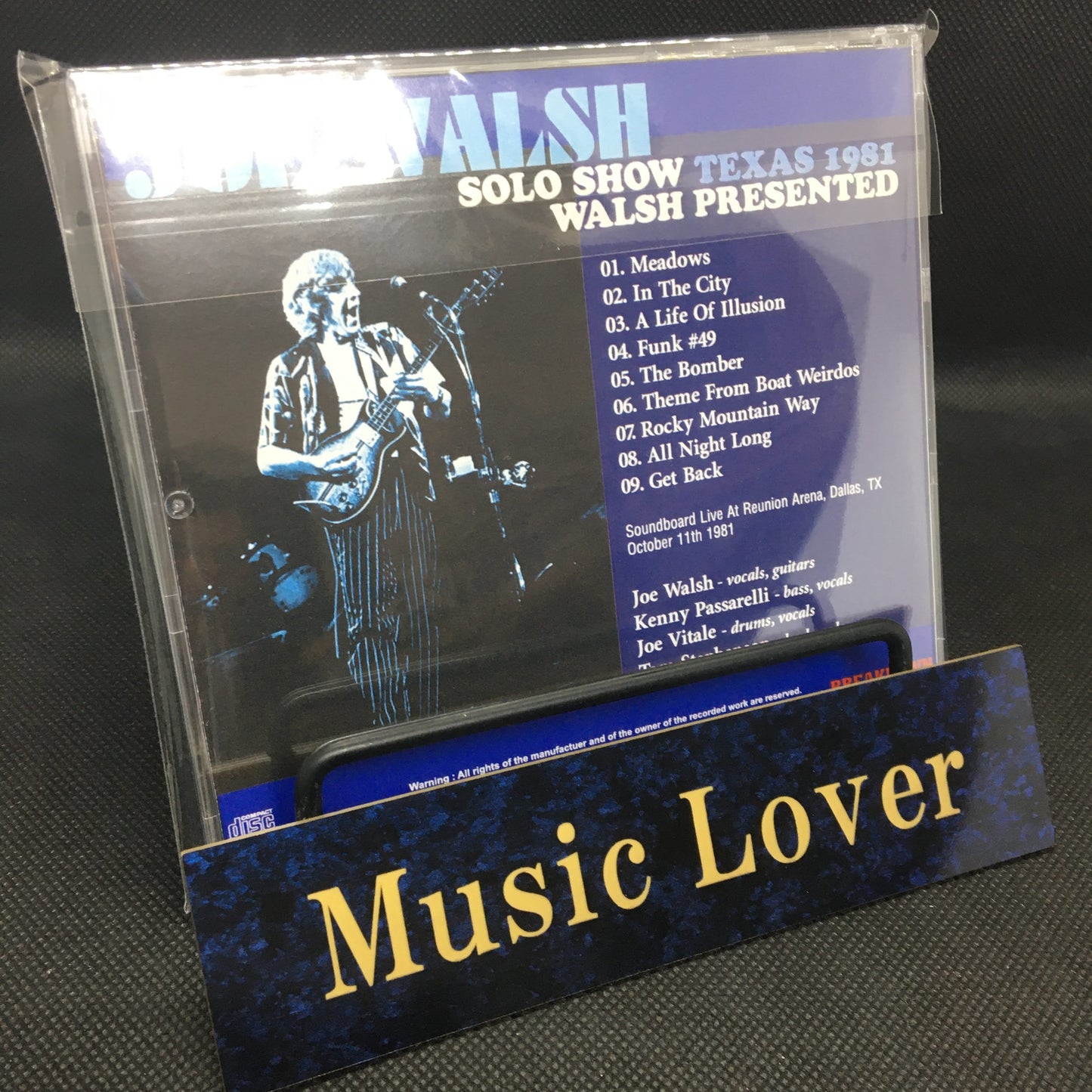 JOE WALSH / SOLO SHOW TEXAS 1981 WALSH PRESENTED (1CDR)
