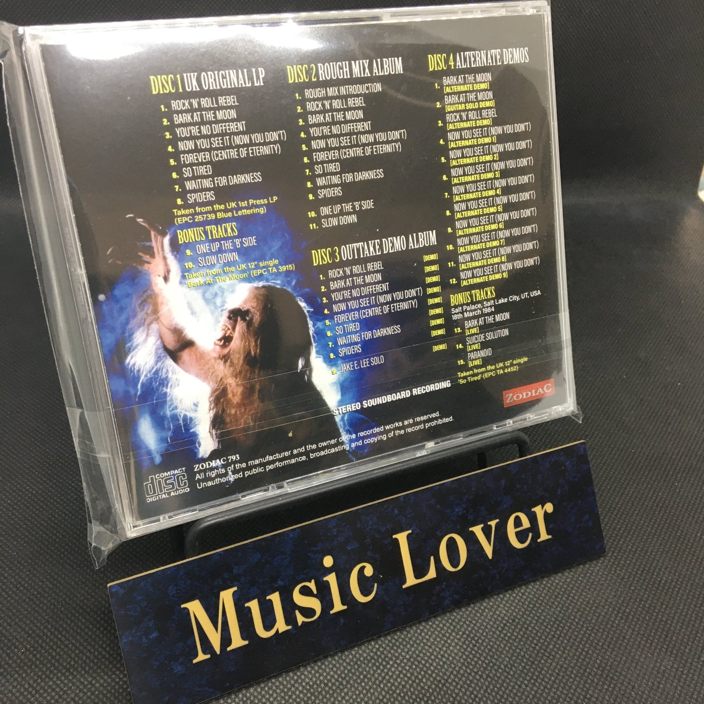 OZZY OSBOURNE / BARK AT THE MOON THE ULTIMATE COLLECTION STEREO SOUNDBOARD (4CD)