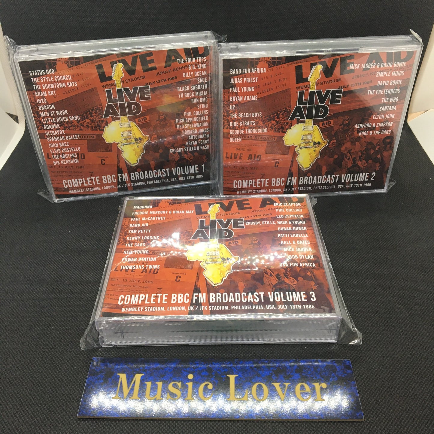 V.A. / LIVE AID COMPLETE BBC FM BROADCAST VOLUME 1 - 3 STEREO SOUNDBOARD (15CDR)