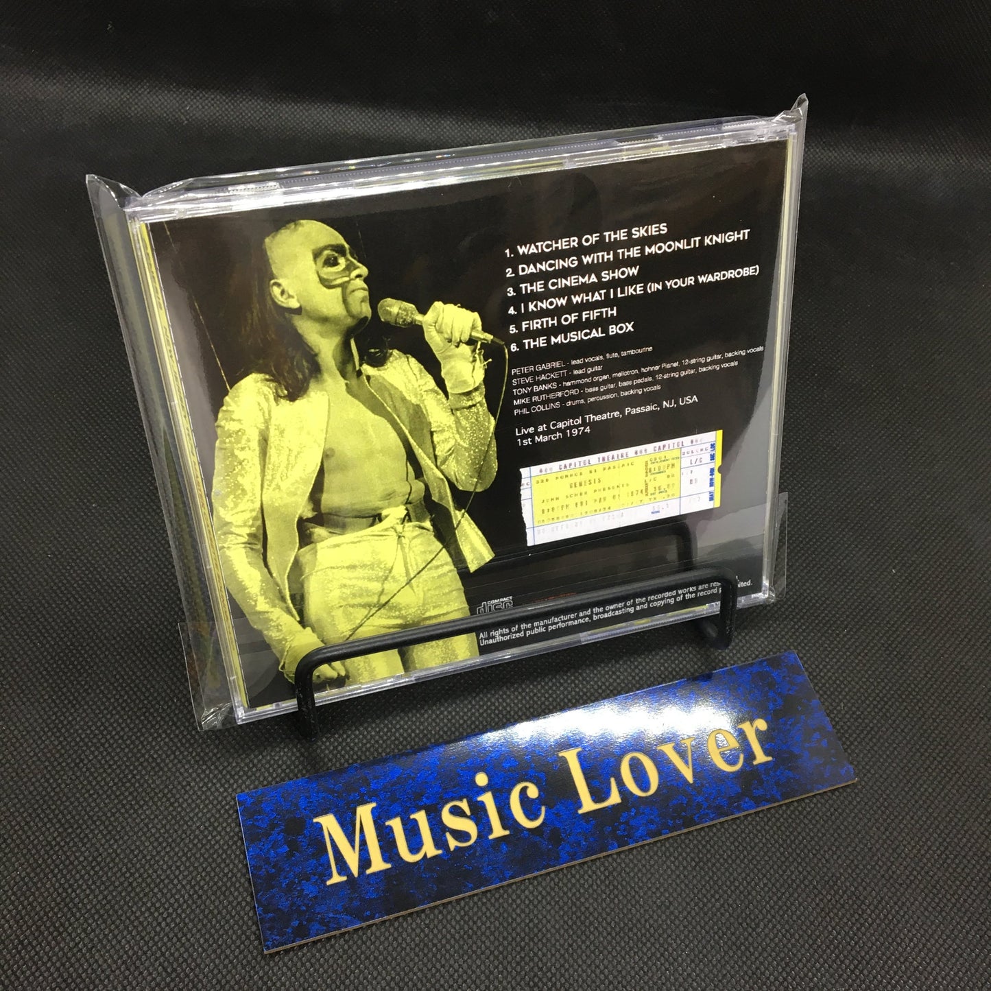 GENESIS / NEW JERSEY 1974 MASTER CASSETTE SOUNDBOARD STEREO SOUNDBOARD (1CDR)