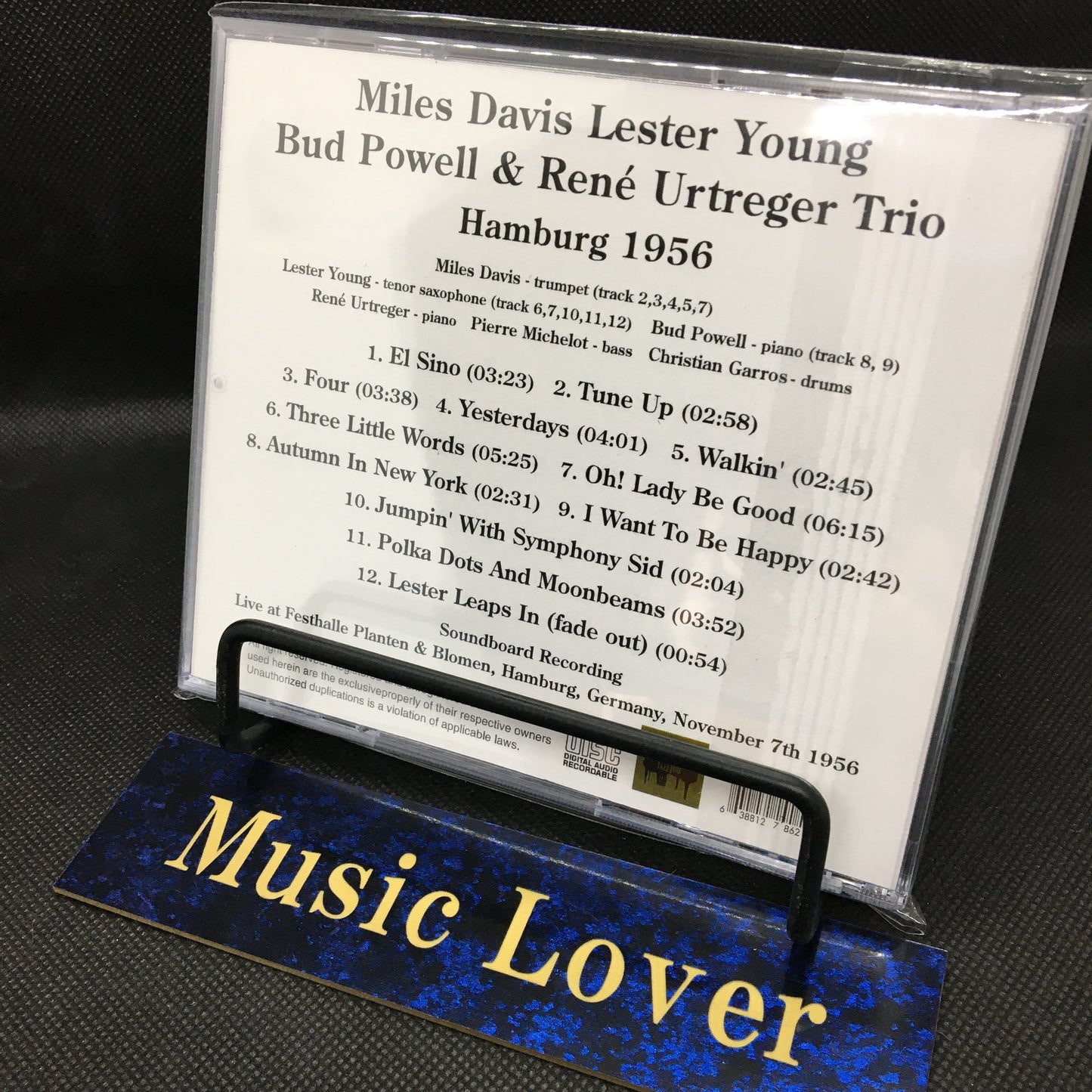 Miles Davis, Lester Young, Bud Powell & René Urtreger Trio / Hamburg 1956 SOUNDBOARD (1CDR)