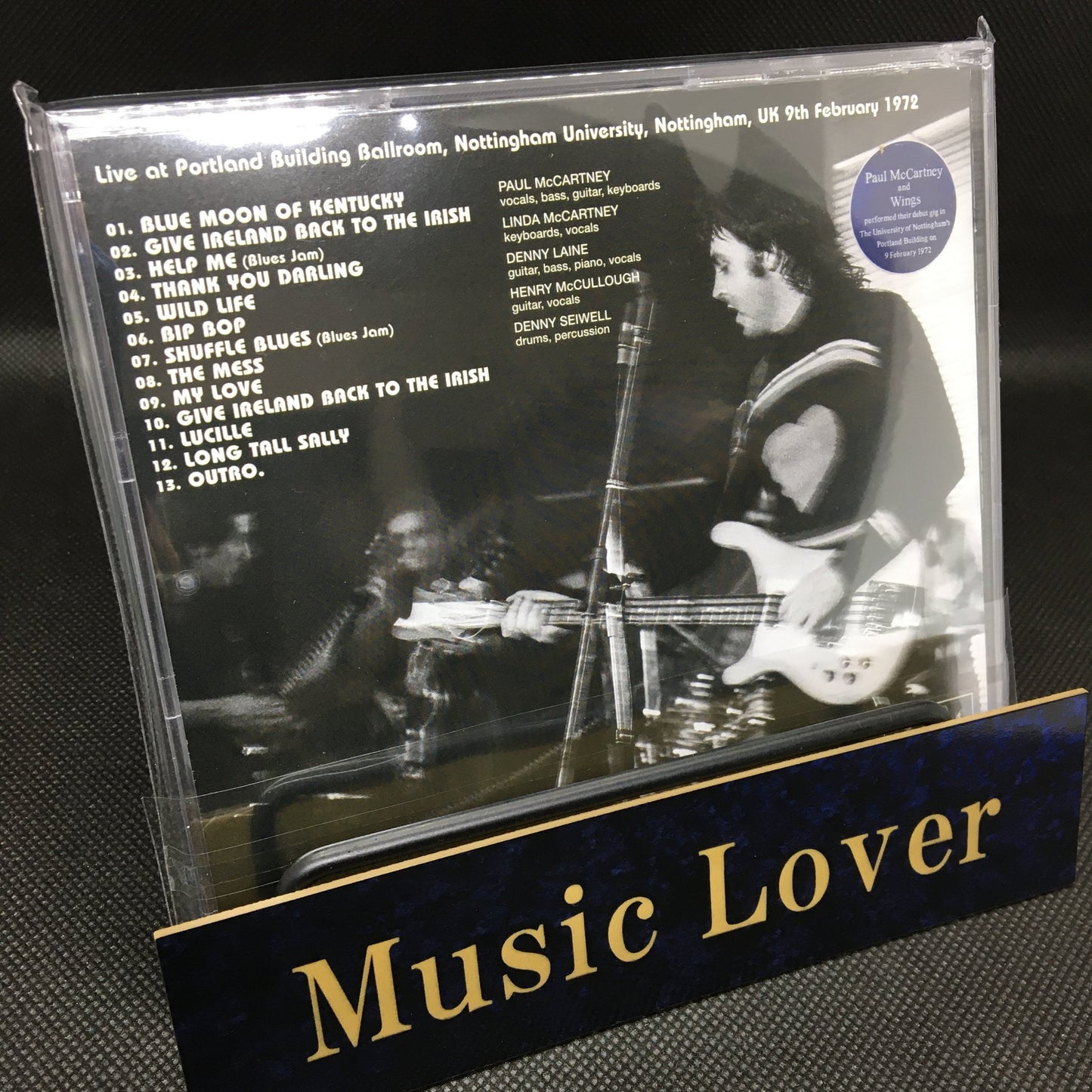 PAUL McCARTNEY & WINGS / FIRST FLIGHT NOTTINGHAM UNIVERSITY 1972 (1CD)