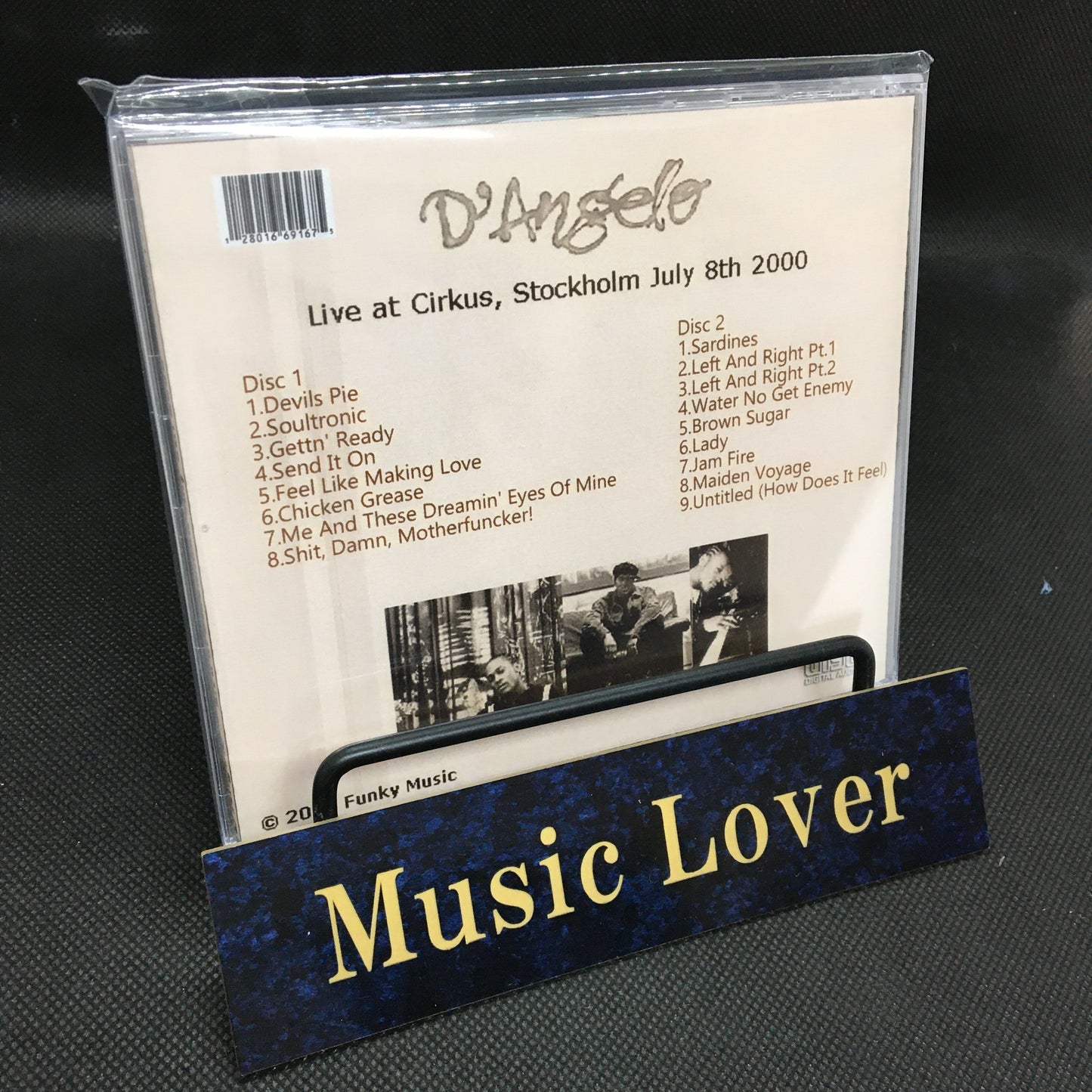 D'Angelo / Live at Cirkus, Stockholm July 8th 2000 (2CDR)