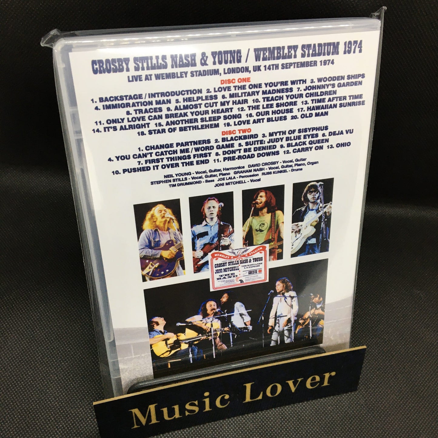 CROSBY STILLS NASH & YOUNG / WEMBLEY STADIUM 1974 COMPLETE PRO SHOT (2DVDR)