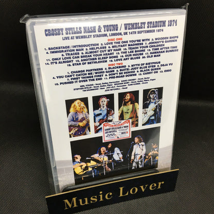 CROSBY STILLS NASH & YOUNG / WEMBLEY STADIUM 1974 COMPLETE PRO SHOT (2DVDR)