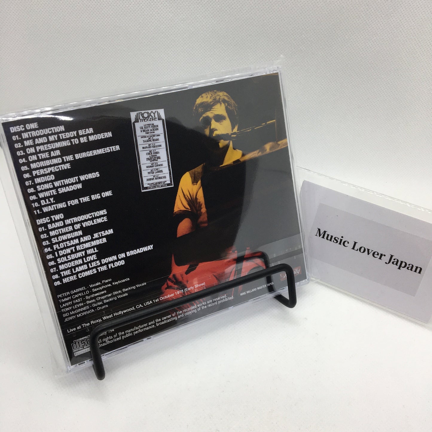 PETER GABRIEL / ROXY 1978 2ND NIGHT (EARLY SHOW) MIKE MILLARD MASTER TAPES (2CDR)