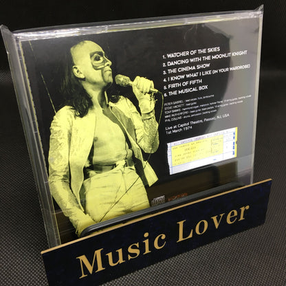 GENESIS / NEW JERSEY 1974 MASTER CASSETTE SOUNDBOARD STEREO SOUNDBOARD (1CDR)