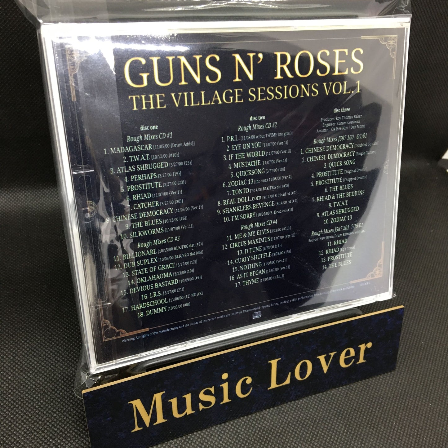 Guns N' Roses / The Village Sessions Vol.1 Demos and Rough Mixes from Chinese Democracy (3CDR) [Not Silver Disc]
