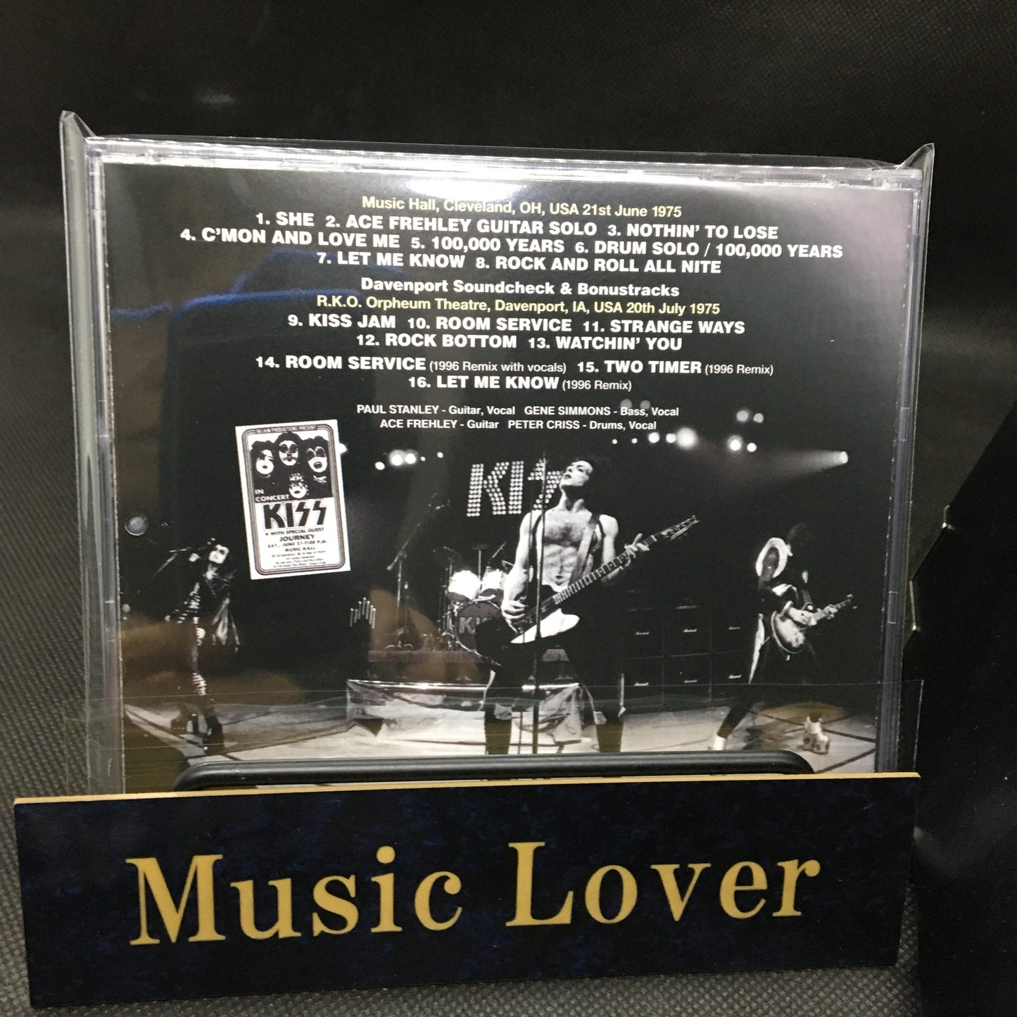 KISS / CLEVELAND 1975 THE LOST KISS ALIVE! SOUNDBOARD (1CD)