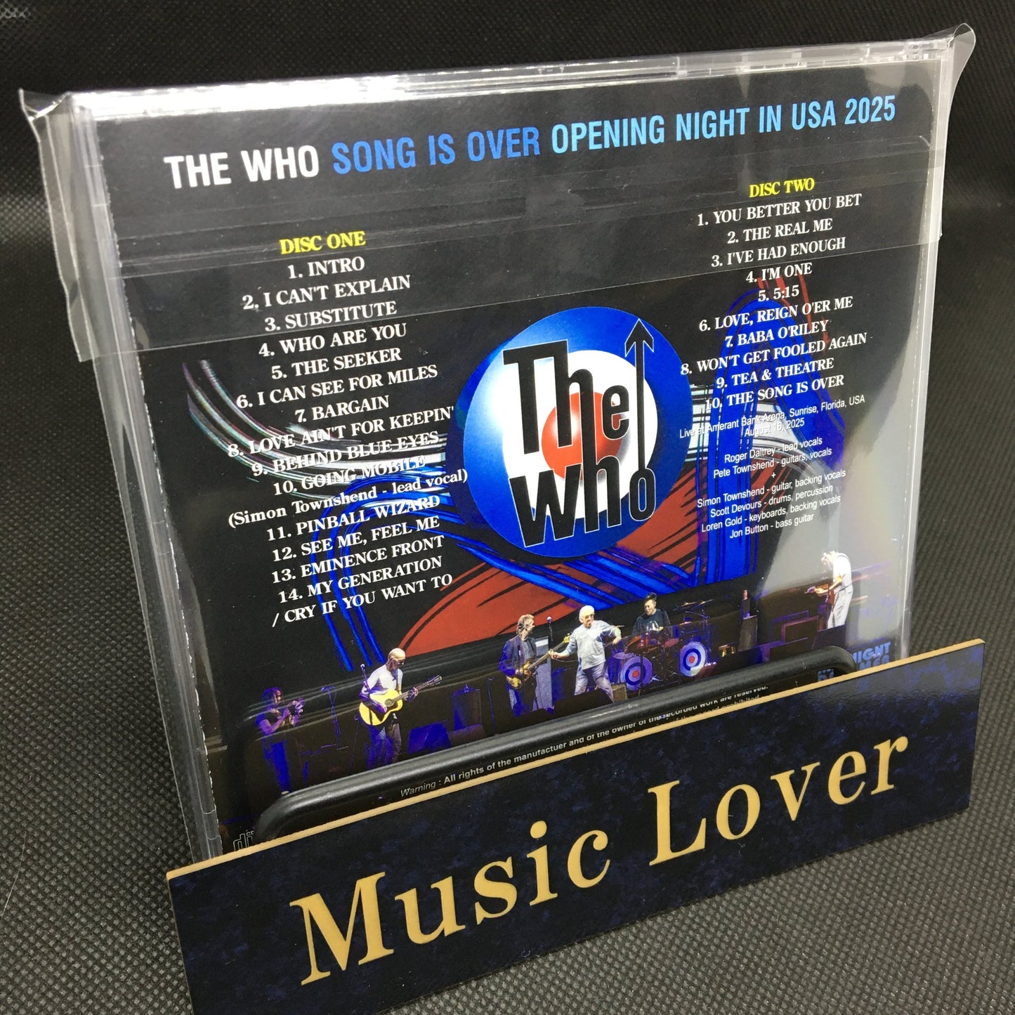 THE WHO / THE SONG IS OVER OPENING NIGHT IN USA 2025 (2CDR)